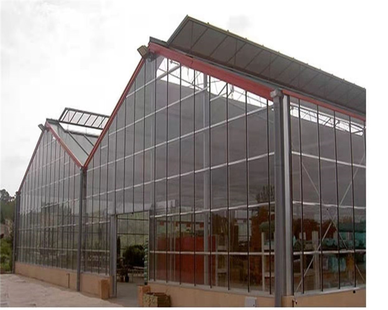 A frame double connect glass/polycarbonate greenhouse Featured Image